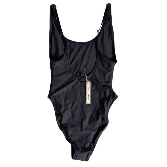 SKIMS Signature Swim Scoop Neck One Piece Onyx M NWT $90 - Picture 3 of 5